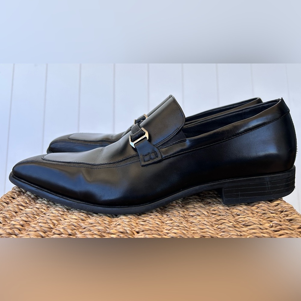 Stacy Adams Men’s Formal Leather Loafers Black Size 11.5M - Picture 3 of 11